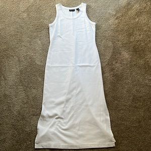 NY & Company White Cotton Maxi Dress - Size M